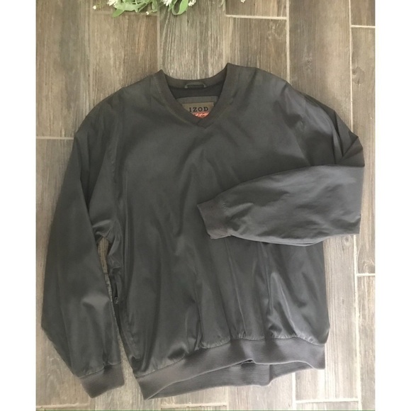 Izod Extreme Function Outerwear Golf V-Neck Pullover Packable Windshirt - Picture 2 of 5